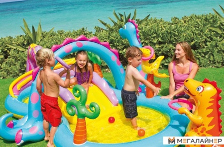 Надувной бассейн Intex игровой центр Dinoland (57135)
