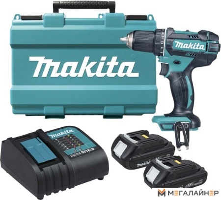 Дрель-шуруповерт Makita DDF482SYE (с 2-мя АКБ) купить в Минске с доставкой