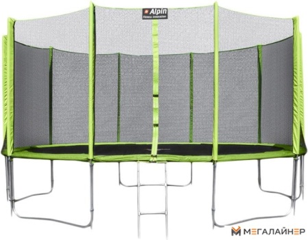 Батут Alpin 4.04 м с защитной сеткой и лестницей