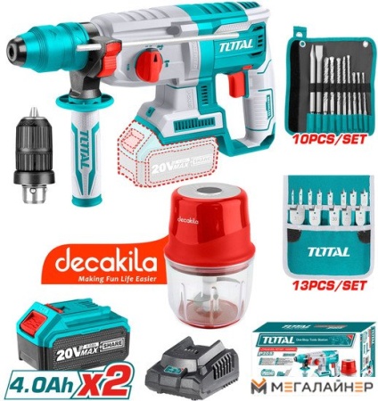 Total TOSLI23031 (перфоратор, мини-измельчитель, с 2-мя АКБ) купить в Минске с доставкой