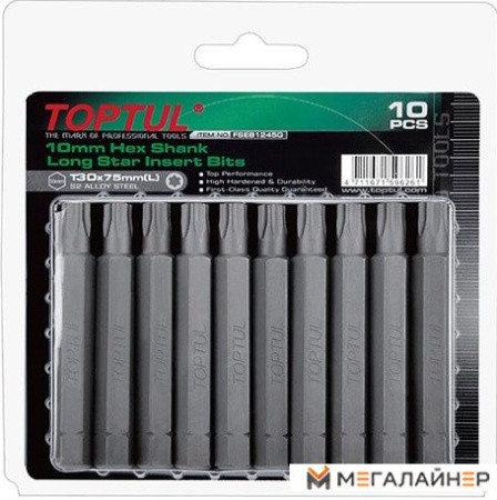 Набор бит Toptul FSEB1230G (10 предметов) купить в Минске с доставкой