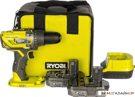 Дрель-шуруповерт Ryobi R18DD3-220S 5133003348 (с 2-мя АКБ 2 Ah, сумка) купить в Минске с доставкой