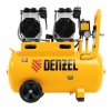 Компрессор безмасляный, малошумный DENZEL DLS 2200/50, 2200 Вт, 2x1100, 50 л, 380 л/мин