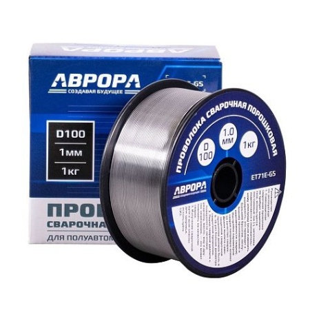 Проволока порошковая Аврора E71T-GS d.1.0 мм 1.0кг D100 NO GAS