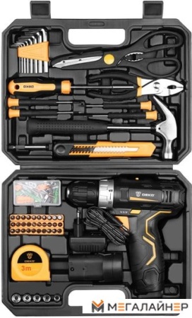 Дрель-шуруповерт Deko GCD12DU3 SET 104 063-4133 (с 2-мя АКБ, кейс, набор оснастки) купить в Минске с доставкой