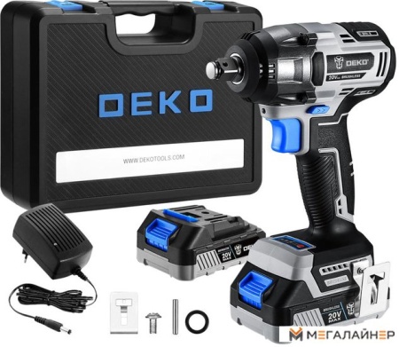 Гайковерт Deko DKIS20 063-4033 (с 2-мя АКБ, кейс) купить в Минске с доставкой