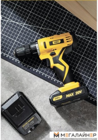 Дрель-шуруповерт Deli DL-DZ20-E1D1 102881 (с 2-мя АКБ, кейс) купить в Минске с доставкой