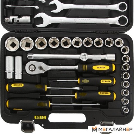 Универсальный набор инструментов Berger BG042-12 (42 предмета) купить в Минске с доставкой