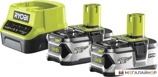 Аккумулятор с зарядным устройством Ryobi RC18120-240 ONE+ 5133003363 (18В/4.0 а*ч + 18В) купить в Минске с доставкой