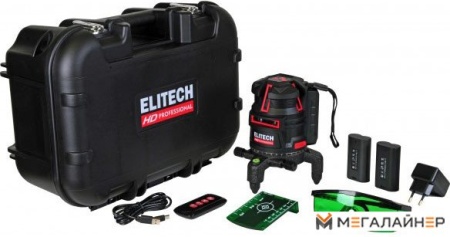 Купить Лазерный нивелир ELITECH HD Professional HD LN 5D Green 204734 в Минске с доставкой
