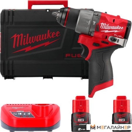 Ударная дрель-шуруповерт Milwaukee M12 FUEL M12FPD2-202X 4933479868 (с 2-мя АКБ 2 Ач, кейс) купить в Минске с доставкой