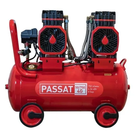 Компрессор Aurora PASSAT-50/750  4G безмасляный 2 режима работы (50л, 750л/мин, 4.36кВт)
