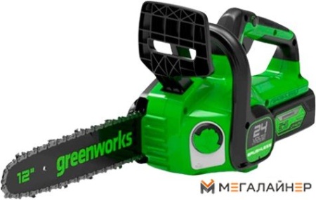 Аккумуляторная пила Greenworks GD24CS30K2 2007007UA (с 1-м АКБ 2 Ач) купить в Минске с доставкой