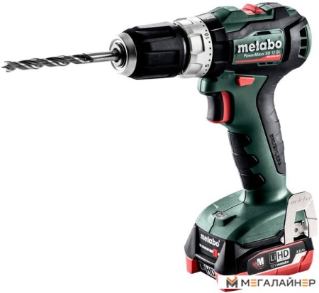 Ударная дрель-шуруповерт Metabo PowerMaxx SB 12 BL 601077800 (с 2-мя АКБ, кейс) купить в Минске с доставкой
