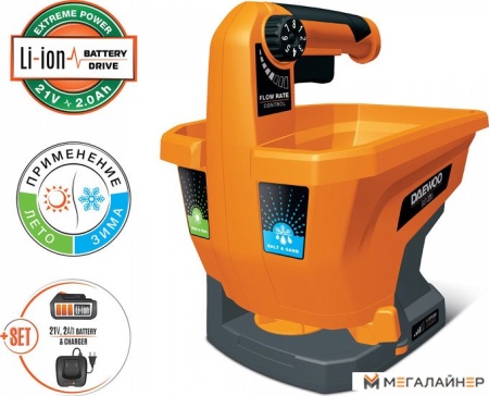 Разбрасыватель-сеялка Daewoo Power DASP 321Li SET (с 1-им АКБ) купить в Минске с доставкой