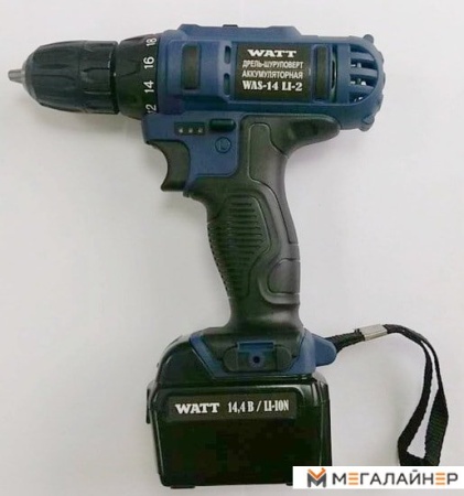 Дрель-шуруповерт WATT WAS-14 Li-2 101402912 (с 2мя АКБ 2 а*ч) купить в Минске с доставкой
