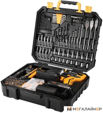 Дрель-шуруповерт Deko DKCD20FU-Li SET 193 063-4179 (с 2-мя АКБ, кейс, набор оснастки) купить в Минске с доставкой