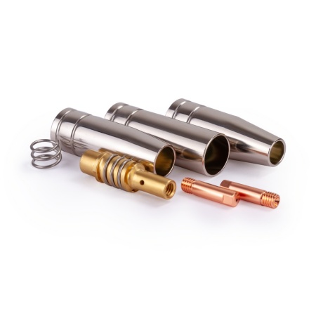 Набор комплектующих FoxWeld MIG-15 (2 наконечника, 3 сопла, 1 спираль к соплу, 1 диффузор газ.)