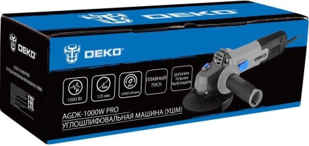 Угловая шлифмашина Deko AGDK-1000W PRO 084-1076 купить в Минске с доставкой