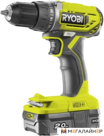 Дрель-шуруповерт Ryobi R18DD2-220S 5133003821 (с 2-мя АКБ, сумка) купить в Минске с доставкой