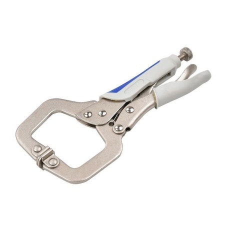 Ручной зажим Аврора с С-образными губками и фиксатором 175мм