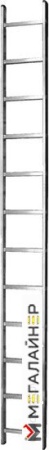 Лестница Алюмет односекционная приставная 5107 1x7 купить в Минске с доставкой