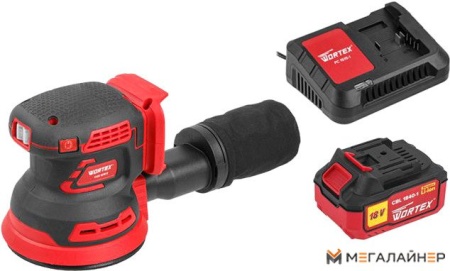 Эксцентриковая шлифмашина Wortex COS 1218 E ALL1 1334403 (с 1-м АКБ) купить в Минске с доставкой