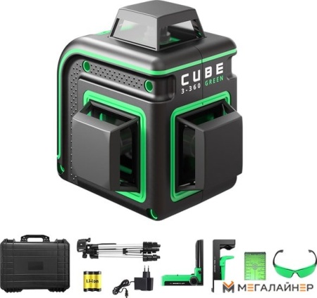 Купить Лазерный нивелир ADA Instruments Cube 3-360 Green Ultimate Edition A00569 в Минске с доставкой