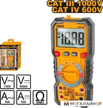 Купить Мультиметр Ingco DM7504 в Минске с доставкой