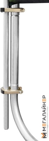 Батут Alpin 3.74 м с защитной сеткой и лестницей