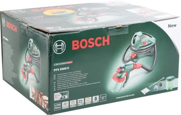 Краскораспылитель Bosch PFS 5000 E (c набором аксессуаров) купить в Минске с доставкой
