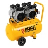 Компрессор безмасляный, малошумный DENZEL DLS 2200/50, 2200 Вт, 2x1100, 50 л, 380 л/мин
