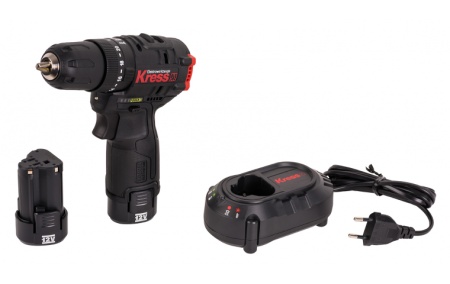 Аккумуляторный шуруповерт бесщеточный ударный Kress KUC12, 12В, 40Нм, 2Ач х 2, ЗУ 1.5А, кейс купить в Минске с доставкой