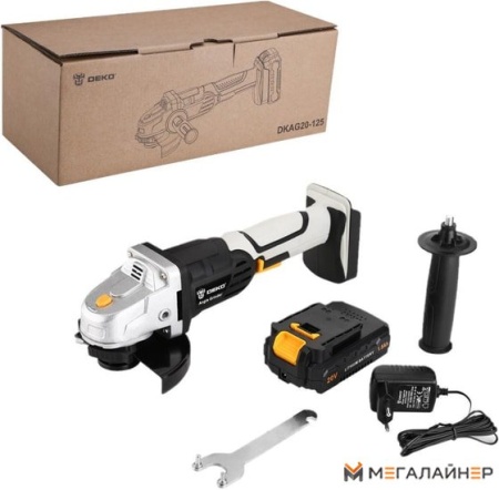 Угловая шлифмашина Deko DKAG20-125 (с 1-им АКБ) купить в Минске с доставкой