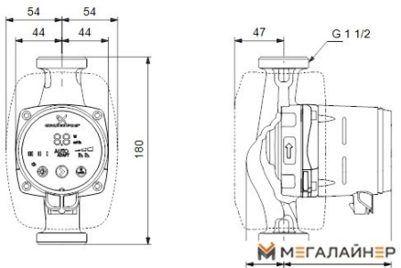 Циркуляционный насос Grundfos Alpha3 25-80 180 купить в Минске с доставкой