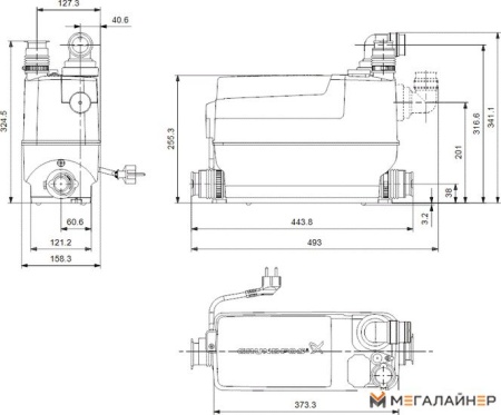 Канализационная установка Grundfos Sololift2 C-3 купить в Минске с доставкой