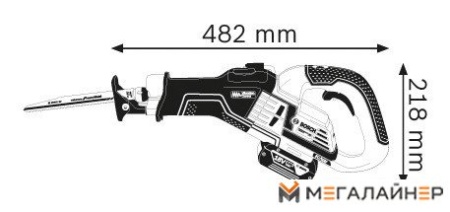 Сабельная пила Bosch GSA 18V-32 Professional [06016A8107] купить в Минске с доставкой