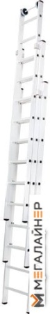 Лестница Новая высота NV 527 трехсекционная раздвижная 3x16 ступеней купить в Минске с доставкой
