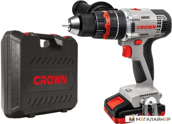 Ударная дрель-шуруповерт Crown CT21075HMX-2 BMC (с 2-мя АКБ, кейс) купить в Минске с доставкой