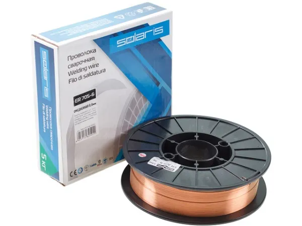 Сварочная проволока Solaris ER706 (0.8mm, 5кг) Св-08Г2С-О