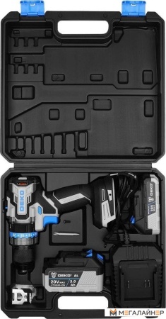 Ударная дрель-шуруповерт Deko GCD20DU PRO 083-1107 (с 2-мя АКБ, кейс) купить в Минске с доставкой