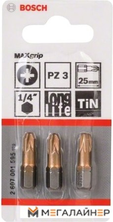 Набор бит Bosch 2607001595 (3 предмета) купить в Минске с доставкой