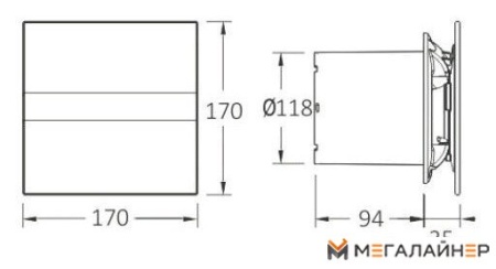 Вытяжной вентилятор CATA E-120 GTH
