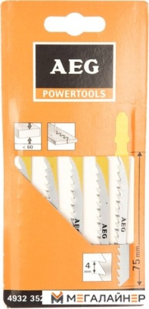Набор пильных полотен AEG Powertools T244D 4932352146 (5 шт) купить в Минске с доставкой