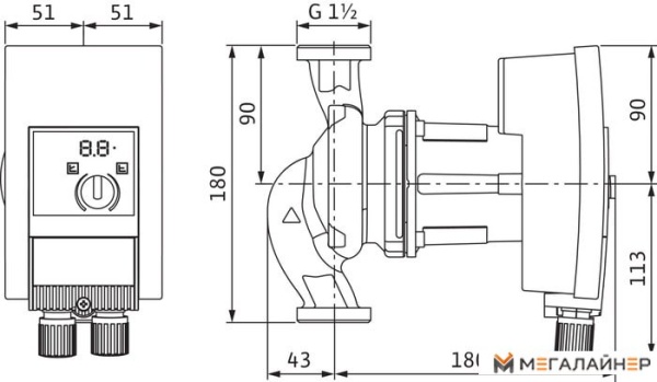 Циркуляционный насос Wilo Yonos MAXO-Z 25/0.5-10 купить в Минске с доставкой