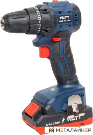 Дрель-шуруповерт WATT WAS-18Li BL 1.018.045.00 (с 2-мя АКБ, кейс) купить в Минске с доставкой