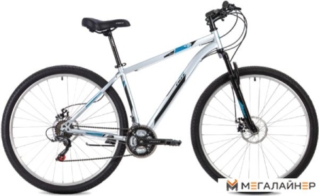 Велосипед Foxx Aztec D 27.5 р.20 2021 (серебристый)