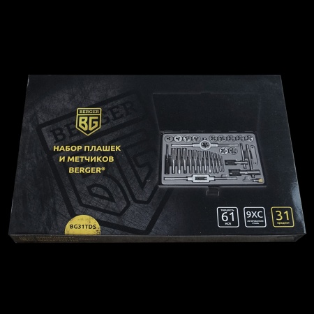 Набор плашек и метчиков 31 предмет BERGER BG31TDS купить в Минске с доставкой