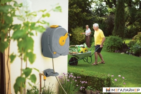 Катушка со шлангом Hozelock Wall Mounted Fast Reel 2496 (1/2", 40 м) купить в Минске с доставкой