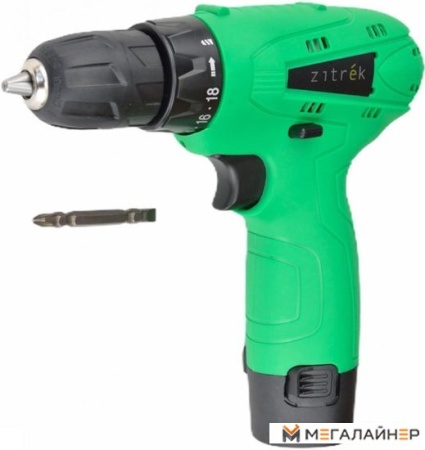 Дрель-шуруповерт Zitrek Green 12-Li 063-4072 (с 2-мя АКБ, кейс) купить в Минске с доставкой